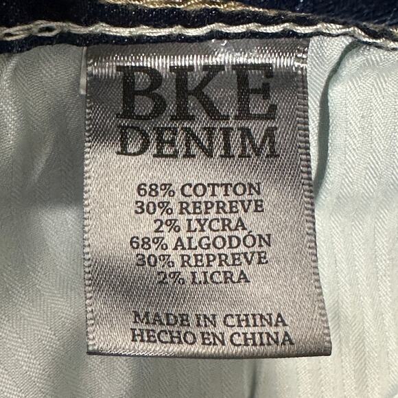 BKE Tyler BootcutJeans Mens 38S Medium Wash Stretch Whiskered Faded Y2K Western - Picture 7 of 8